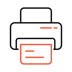 Obraz premium Printer icon editable stock vector illustration.