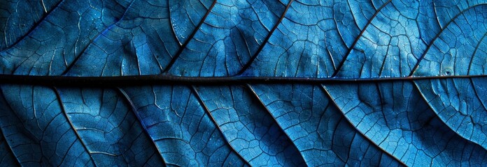Abstract background with closeup of blue leaf texture