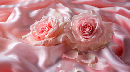 close up of pink rose petals