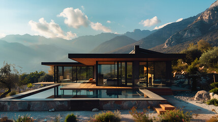 mountain house in the mountains