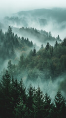 fog over the mountains