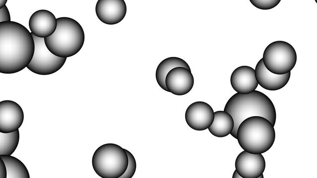 Video of a Bubble Template with Gray Bubbles in Slow Motion