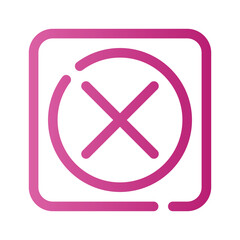 Obraz premium cancel gradient icon