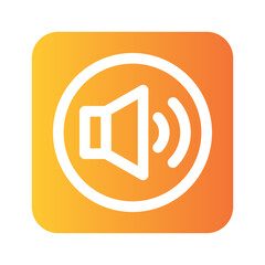 volume flat gradient icon