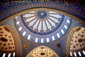 Obraz premium The detailed patterns on the Blue Mosque in Istanbul, Turkey.