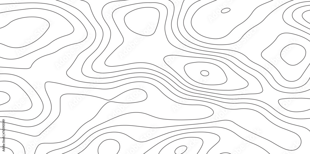 Poster abstract design seamless pattern with line topographic map. geographic mountain relief. retro topogr