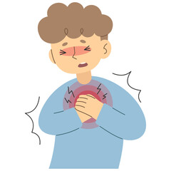 Chest Pain 2 cute, PNG illustration.