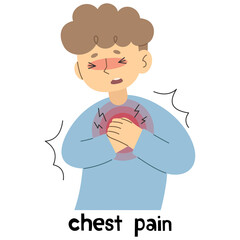 Chest Pain 1 cute, PNG illustration.