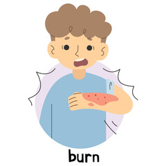 Burn 3 cute, PNG illustration.