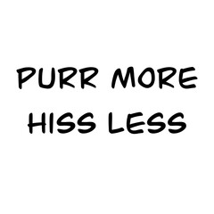 Text, slogan cat lovers, owners, black on white background, print on clothes