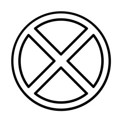 No stopping icon line icon