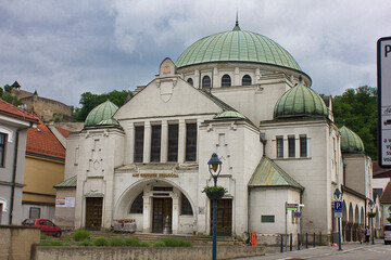 Old synagogue in Trencin, Slovakia.