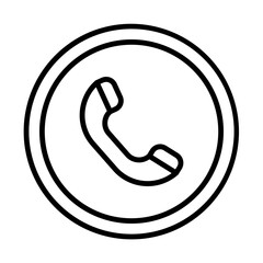 Telephone icon line icon
