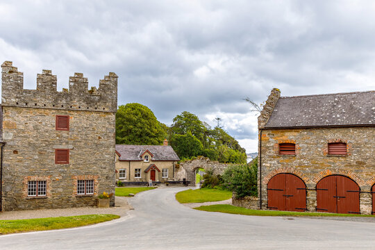 Old medieval ruins of Castle Ward in Northern Ireland. Filming location of serie Game of Thrones, Winterfell