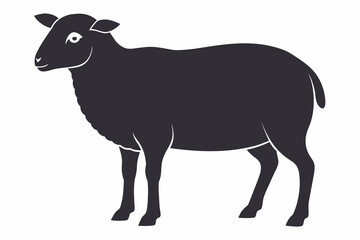 Naklejka premium Sheep silhouette vector art illustration