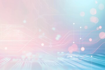 Information Technology roadmap abstract background, cover page, pastel pink and blue
