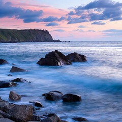 Obraz premium Coastal Seascapes at Dusk