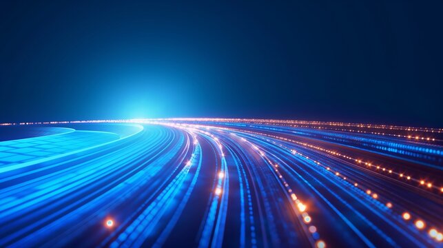 Information Technology roadmap abstract background, cover page, blue