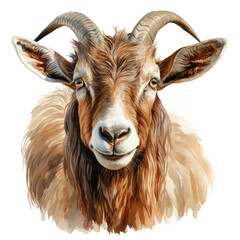 Fototapeta premium watercolor Goat clipart, Generative Ai