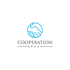 Handshake logo. Usable for business and cooperation logos
