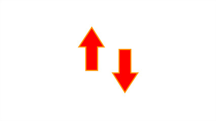 Up and down arrow icon on the white background.