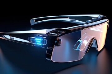 Augmented reality glasses futuristic technology