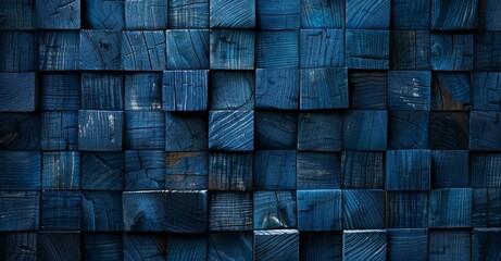 Textured Blue Basket Weave Background