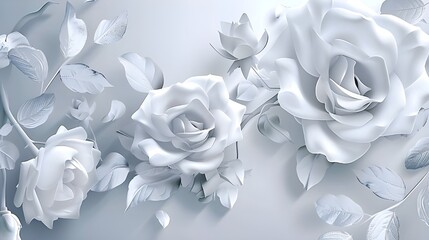 white rose on blue background
