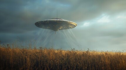 alien spacecraft sighted hovering without sound above the countryside