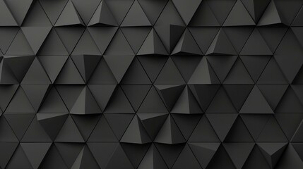 Matte Black Geometric Surface Texture