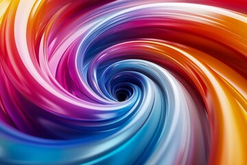 Vibrant Multicolored Abstract Spiral Swirl Background Colorful Twisted Digital Art Wallpaper Design