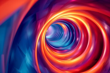 Obraz premium Vibrant Abstract Swirl Design with Vivid Blue and Red Colors in a Mesmerizing Spiral Pattern for Background Use