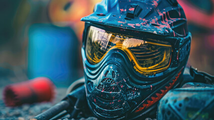 Paintball mask and marker for active pastime