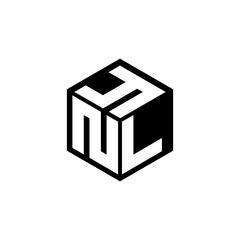 NLY letter logo design with white background in illustrator, cube logo, vector logo, modern alphabet font overlap style. calligraphy designs for logo, Poster, Invitation, etc.