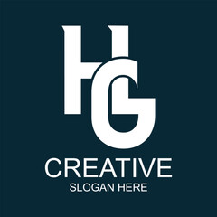 Letter hg/gh desing simple concept Premium Vectoe