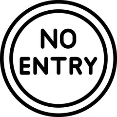 No Entry Vector Icon Design Illustration