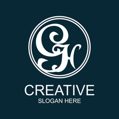 Letter hg/gh desing simple concept Premium Vectoe