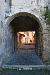A street in San Giovanni Incarico, a medieval village in Lazio, Italy.