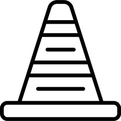 Traffic Cone Vector Icon Design Illustration