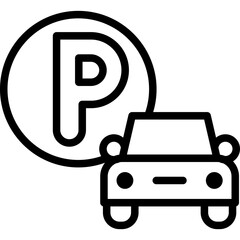 Parking Sign Vector Icon Design Illustration