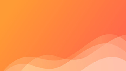Abstract gradient orange background with wave	
