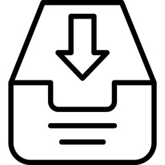 Inbox Vector Icon Design Illustration