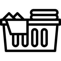 Laundry basket Vector Icon Design Illustration