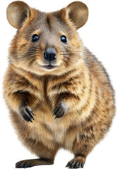 Fototapeta premium Watercolor painting of a cute quokka (Setonix brachyurus).