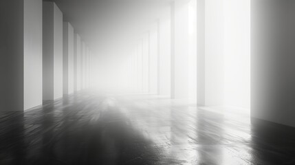 White minimalistic background. Minimalistic background with fog. Generated by artificial intelligence.