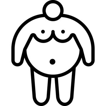 Fat Vector Icon Design Illustration