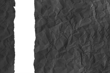 Black Torn Paper, Crumpled