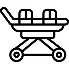 Stretcher Vector Icon Design Illustration