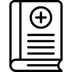 Obraz premium Medical Book Vector Icon Design Illustration