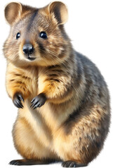 Obraz premium Watercolor painting of a cute quokka (Setonix brachyurus).